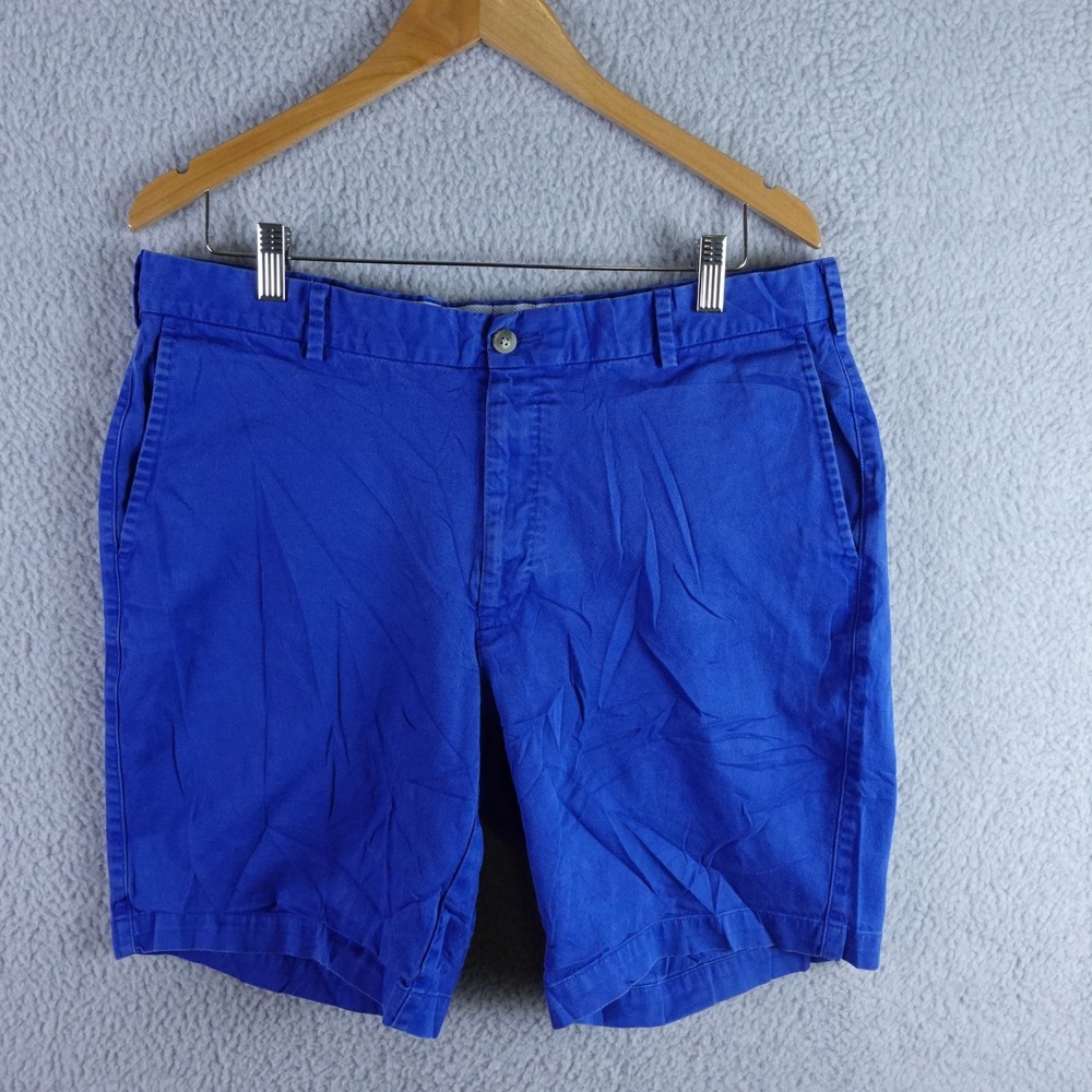 Peter Millar Mens 36 Royal Blue Crown Comfort Pima Cotton Chino Shorts